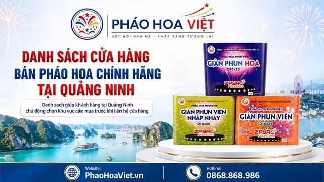 Danh sách cửa hàng đại lý pháo hoa tại Quảng Ninh (Cập nhật mới 2026)