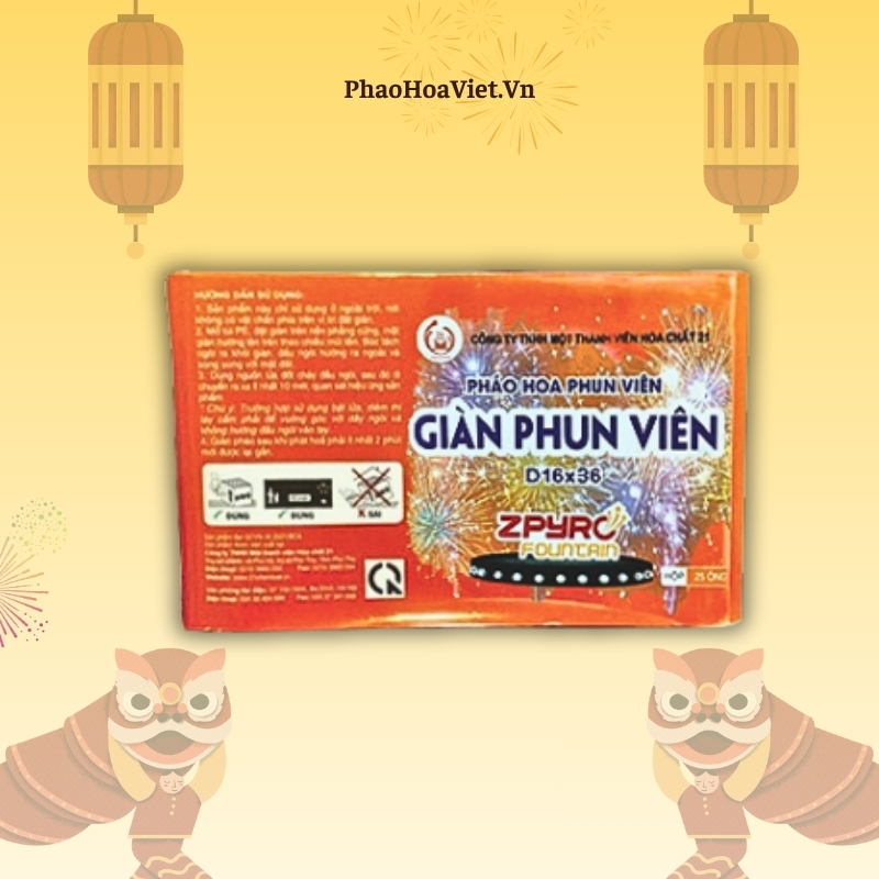 Giàn Phun Viên 2026 Loại 36 ống (Mẫu mới)