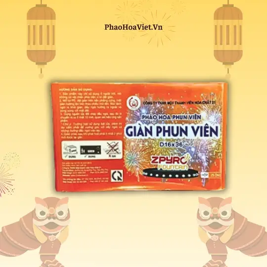 Giàn Phun Viên 36 ống (Mẫu mới đón tết 2026)