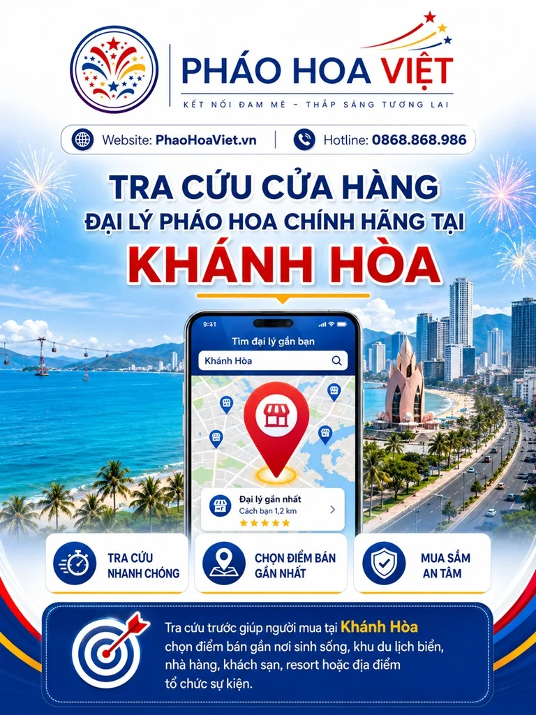 Tra cứu cửa hàng đại lý pháo hoa chính hãng tại Khánh Hòa
