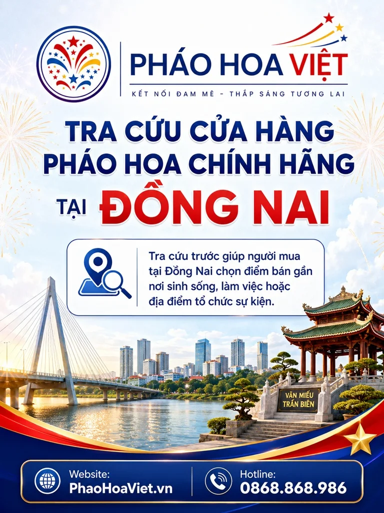 Tra cứu cửa hàng pháo hoa chính hãng tại Đồng Nai