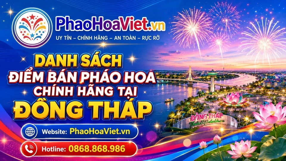 Danh sách điểm bán pháo hoa chính hãng tại Đồng Tháp