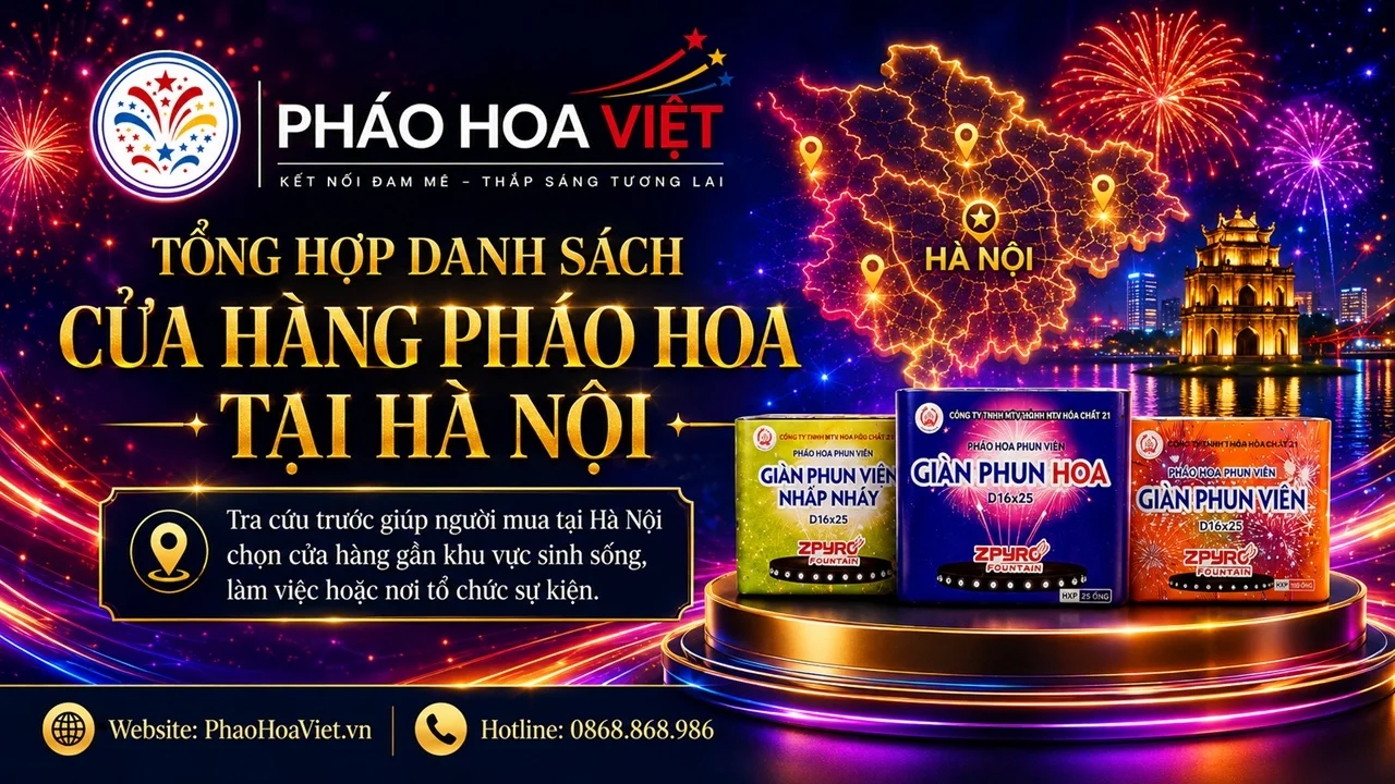Danh sách điểm bán pháo hoa Bộ Quốc phòng tại Hà Nội