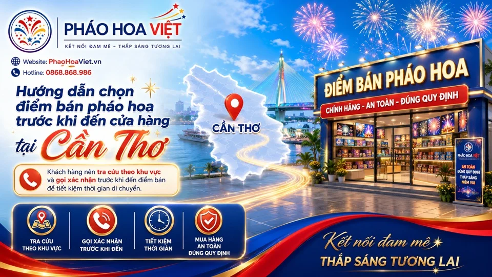 Hướng dẫn chọn điểm bán pháo hoa tại Cần Thơ trước khi đến cửa hàng