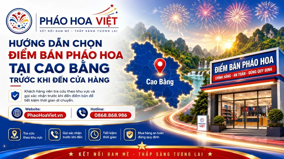 Hướng dẫn chọn điểm bán pháo hoa tại Cao Bằng trước khi đến cửa hàng