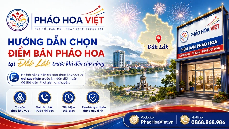 Hướng dẫn chọn điểm bán pháo hoa tại Đắk Lắk trước khi đến cửa hàng