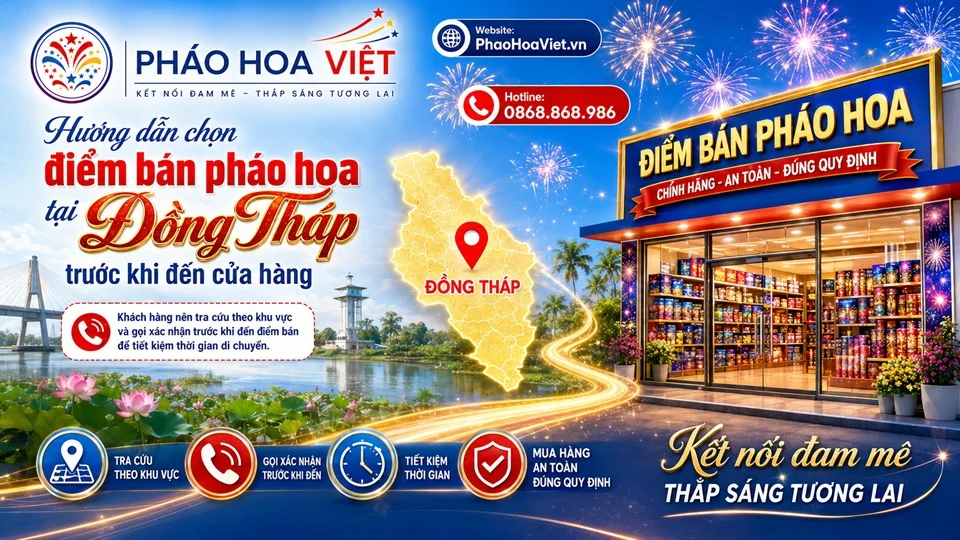 Hướng dẫn chọn điểm bán pháo hoa tại Đồng Tháp trước khi đến cửa hàng