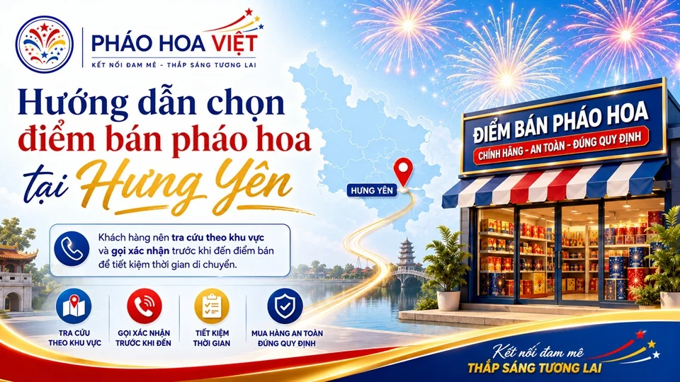Hướng dẫn chọn điểm bán pháo hoa tại Hưng Yên trước khi đến cửa hàng