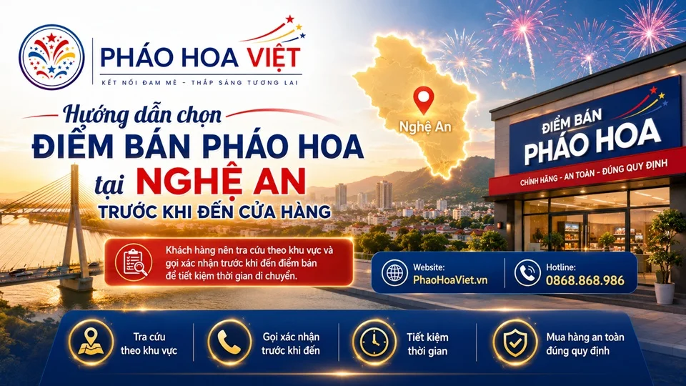 Hướng dẫn chọn điểm bán pháo hoa tại Nghệ An trước khi đến cửa hàng