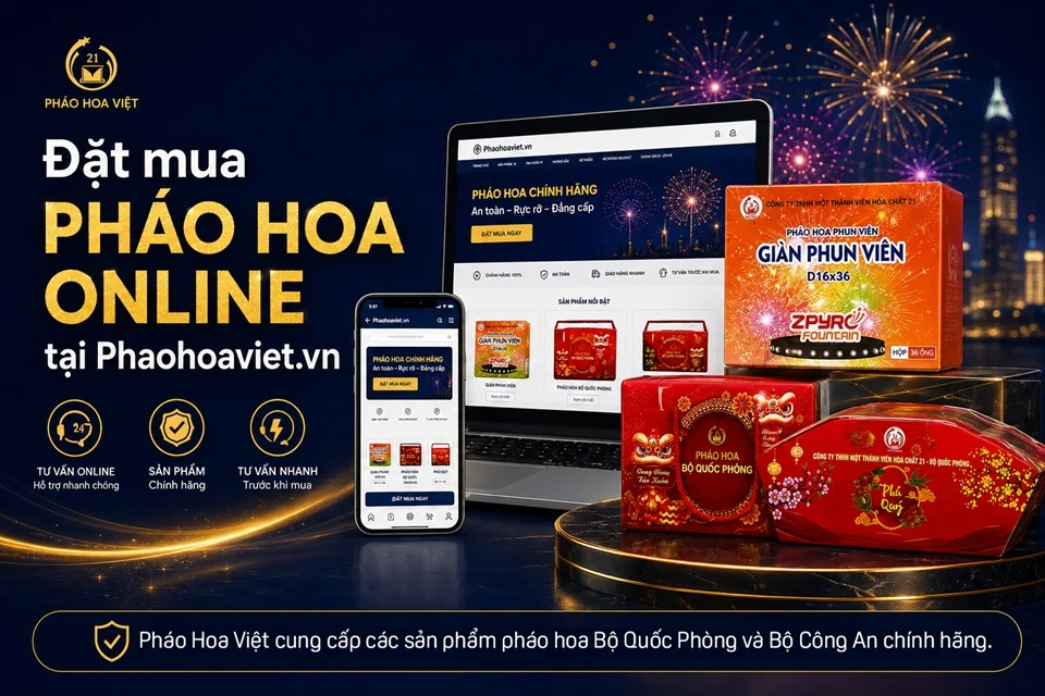 Đặt mua pháo hoa online tại Phaohoaviet.vn