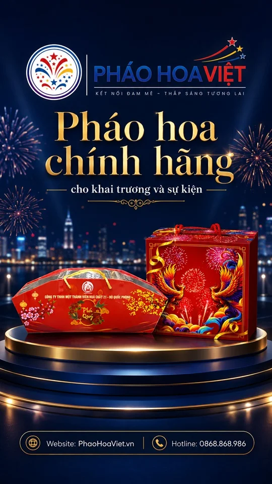 Pháo hoa chính hãng cho khai trương và sự kiện
